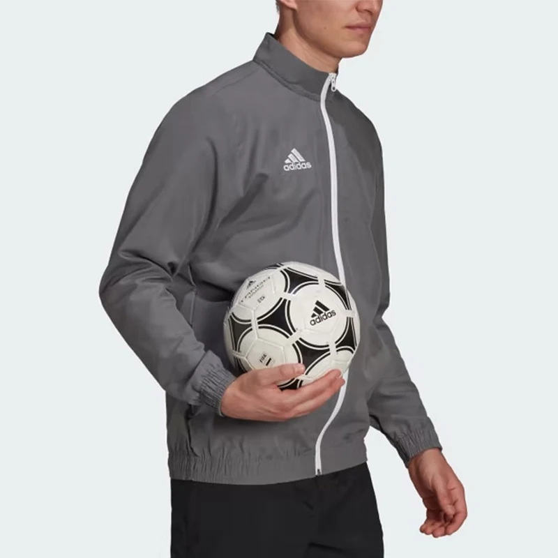 Adidas genuine men's gray zipper splicing detail casual jacket jacket H57535