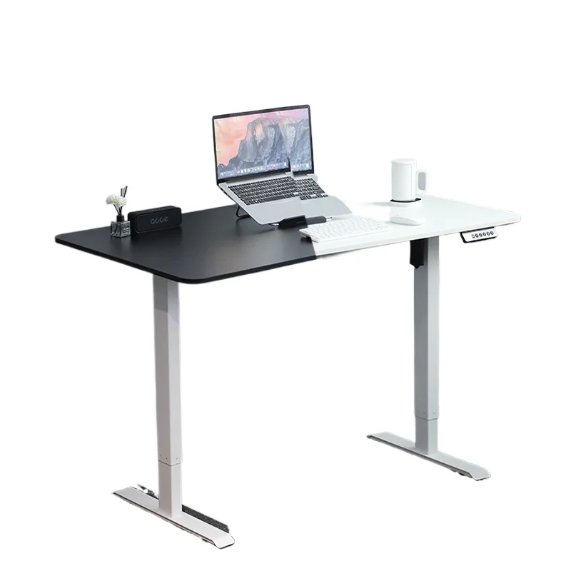 

Modern single motor electric office computer workstation table height adjustable home desk rack