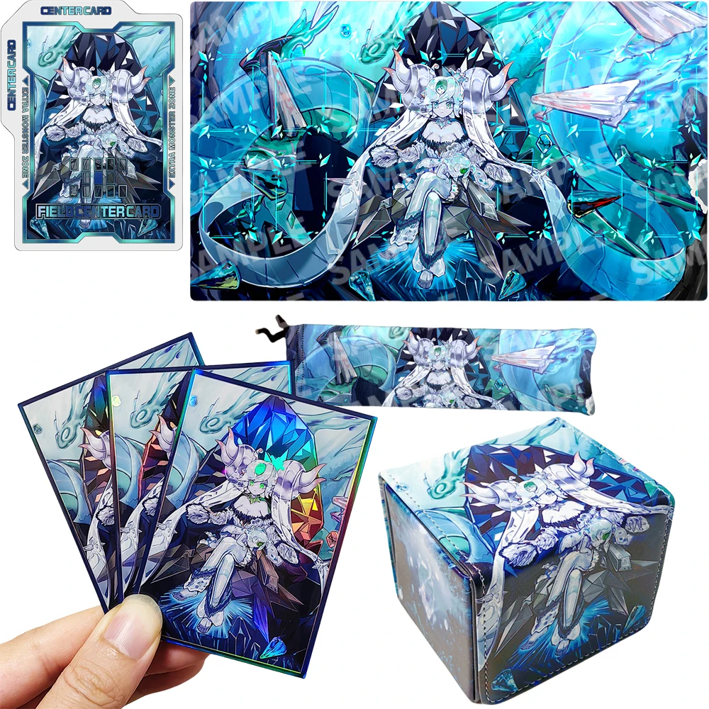 

50Pcs Yu-Gi-Oh Icejade Aegirine Rahn 63X90Mm Cards Sleeve Protective Case Card Box Anime Game Characters Collection Card Mat