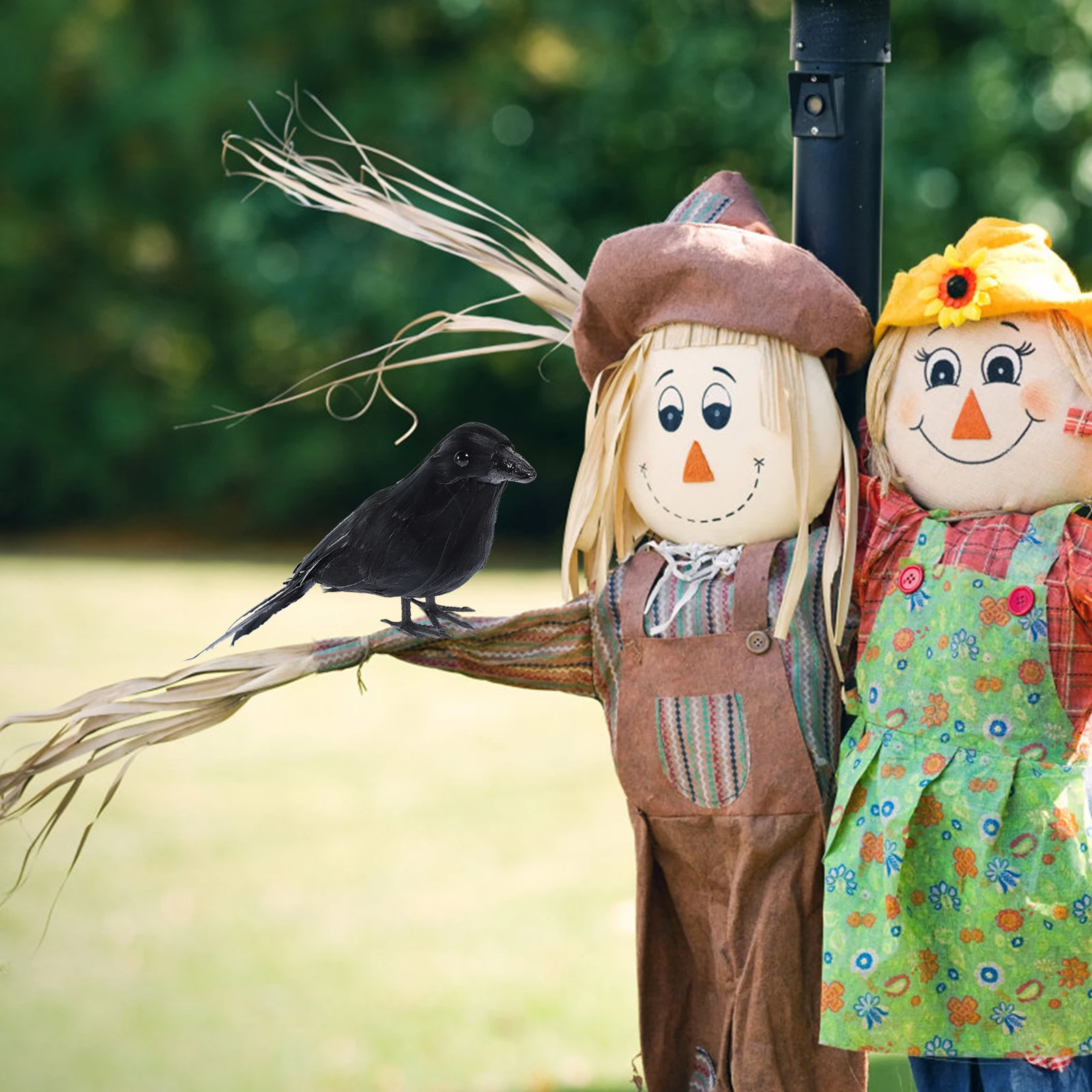 

Crow Decoration Sturdy Design Ideal for Indoor Outdoor Use Shopping Mall Display Artificial Bird Prop with Realistic Appearance