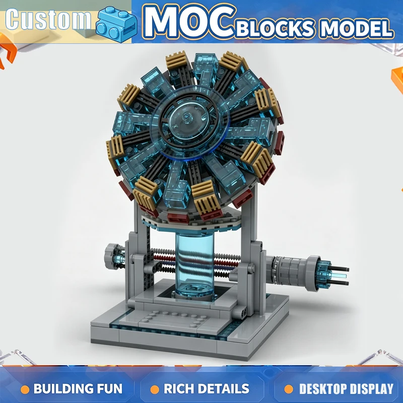 569PCS Futuristic Energy Core Building Block DIY Assembly Science Fiction Machine Model Creative Popular Collection Display Gift