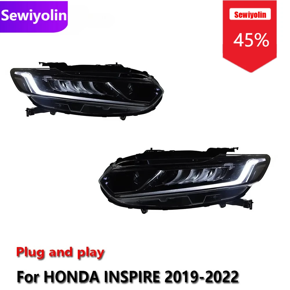 

Car DRL LED Headlight Assemblies For HONDA INSPIRE 2019-2022 Fog DRL Brake Turn Signal Lamp Plug And Play