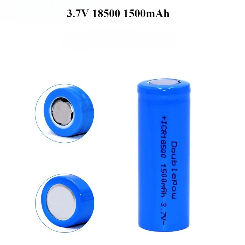 3,7 V 18500 Lithium-Akku, 1500 mAh, wiederaufladbarer Li-Ion-Akku für Taschenlampen, Kameras, Spielzeug – langlebig, stabile Leistung