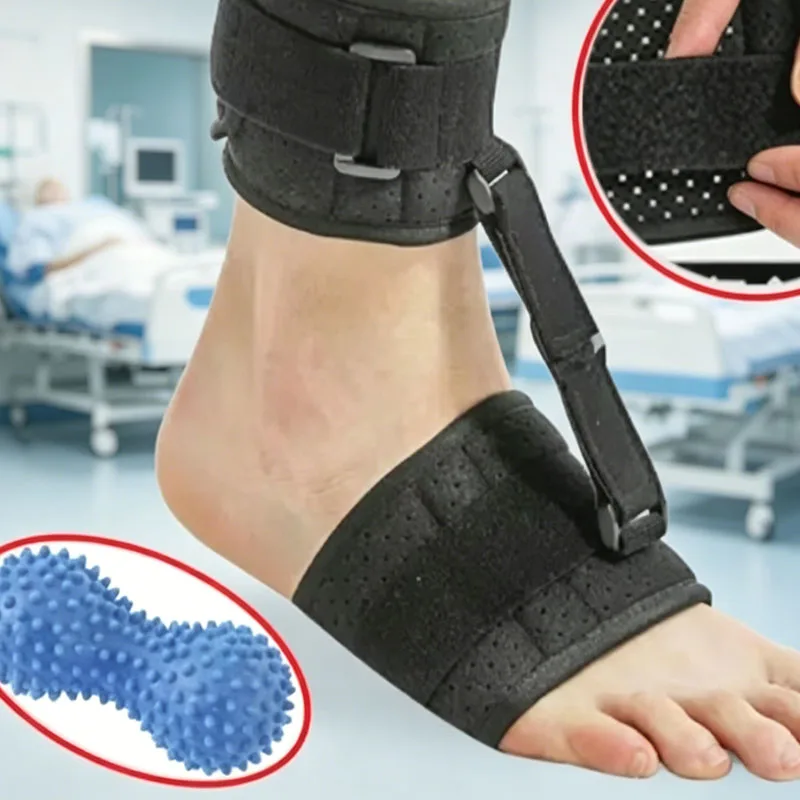 Adjustable Drop Foot Brace Foot Up AFO Brace Unisex Fits for Right/Left Foot Orthosis Ankle Brace Support, Improve Walking Gait