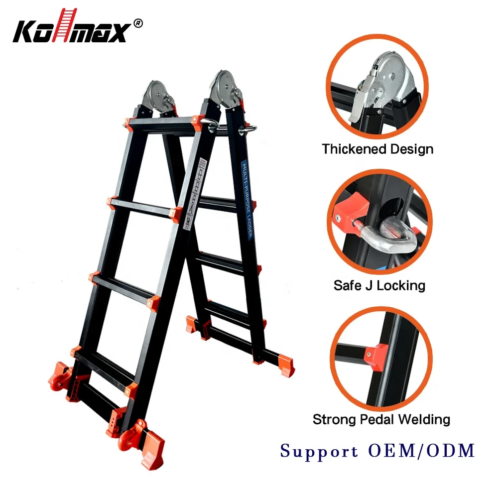 KOLLMAX New Model Telescoping Ladder a Frame 13 FT Extension Multi-Function for Homework