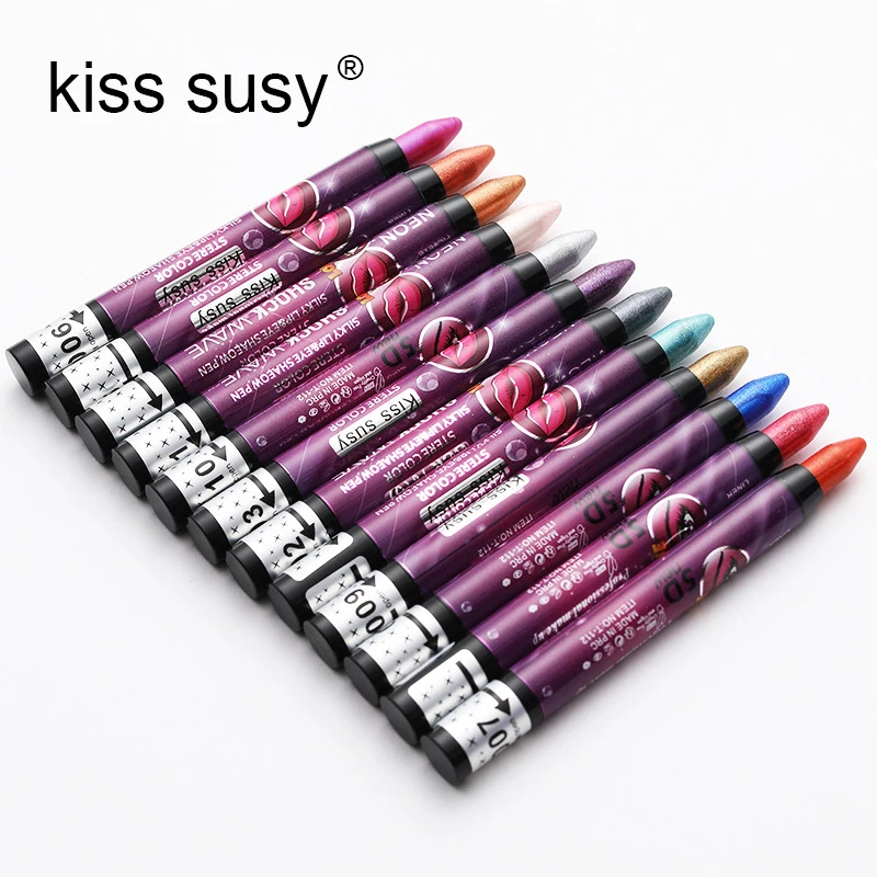 1/3/5PCS In 1 Pearlescent Eyeshadow Lipstick Stick Pencil Waterproof Glitter Matte Eye Shadow Makeup Pigment Silkworm Eyeshadow