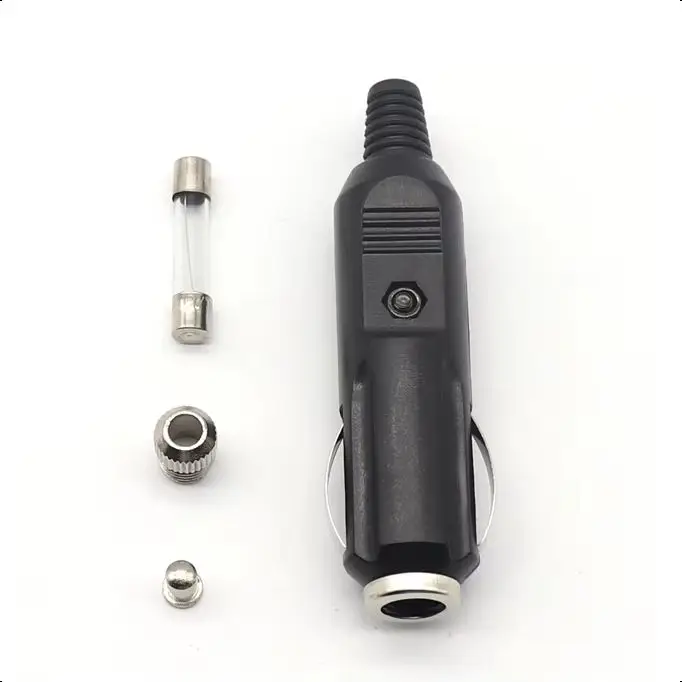 【2-1PCS】Replacement Car Cigarette Lighter Power Plug DC Adapter Charger Built-in 10A Insurance Tube