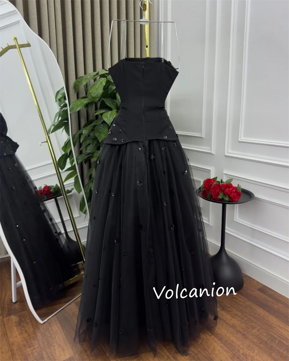 Gaun Panjang Tanpa Tali A-line Manik-manik Berpayet Jersey Kustom Pencocokan Mode Homecoming Acara Dipesan Lebih Dahulu