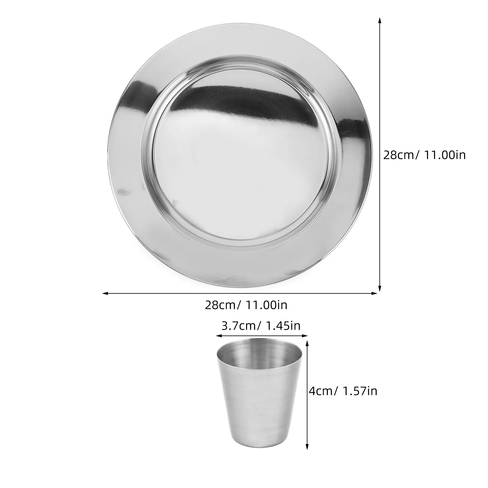1Set Holy Communion Cups Stainless Steel Metal Chalice for Church Services Stackable Ritual Worship Glasses Communion Cups