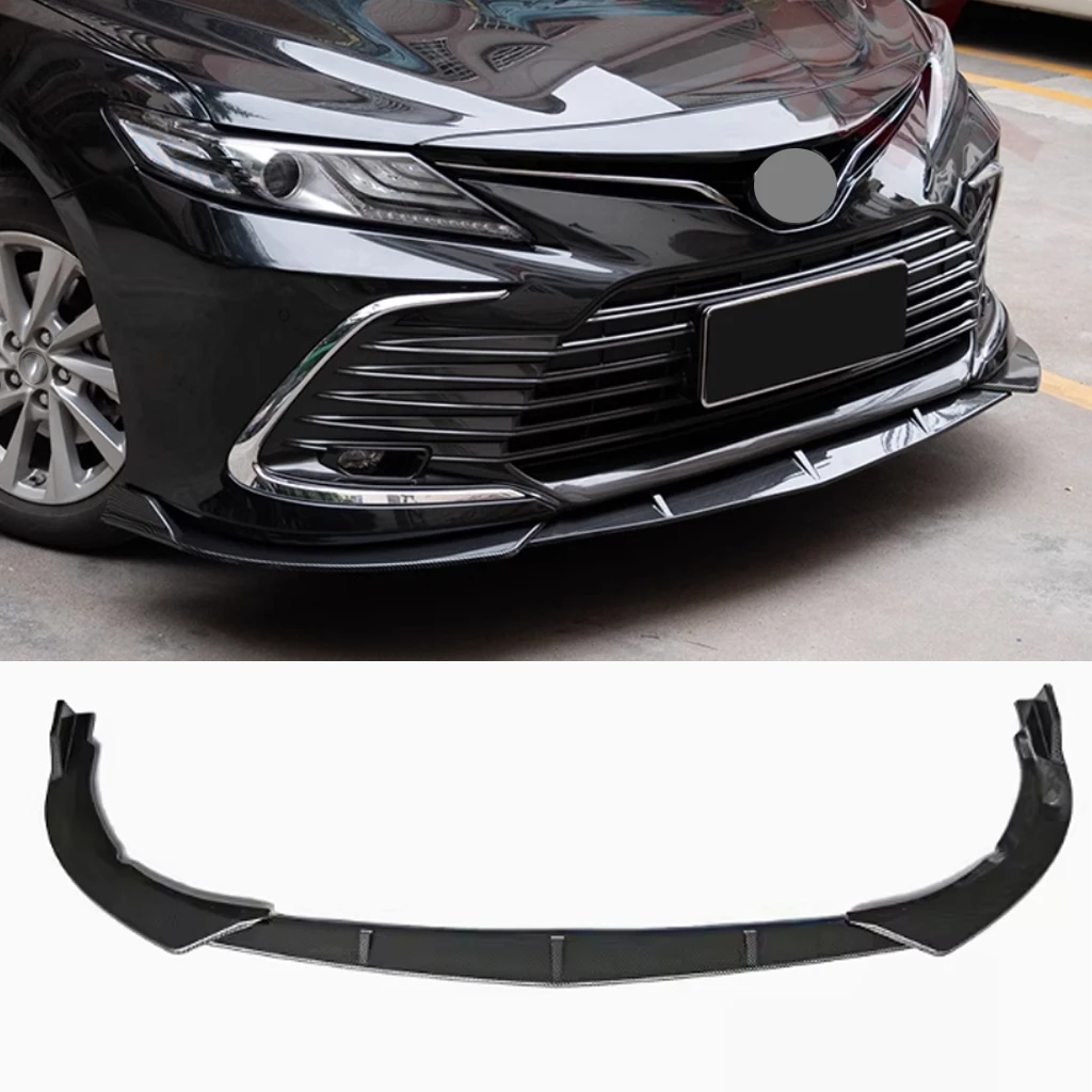 

Front Bumper Lip Spoiler Splitter For Toyota Camry LE XLE 2021 2022 ABS Glossy black Tuning Body kits
