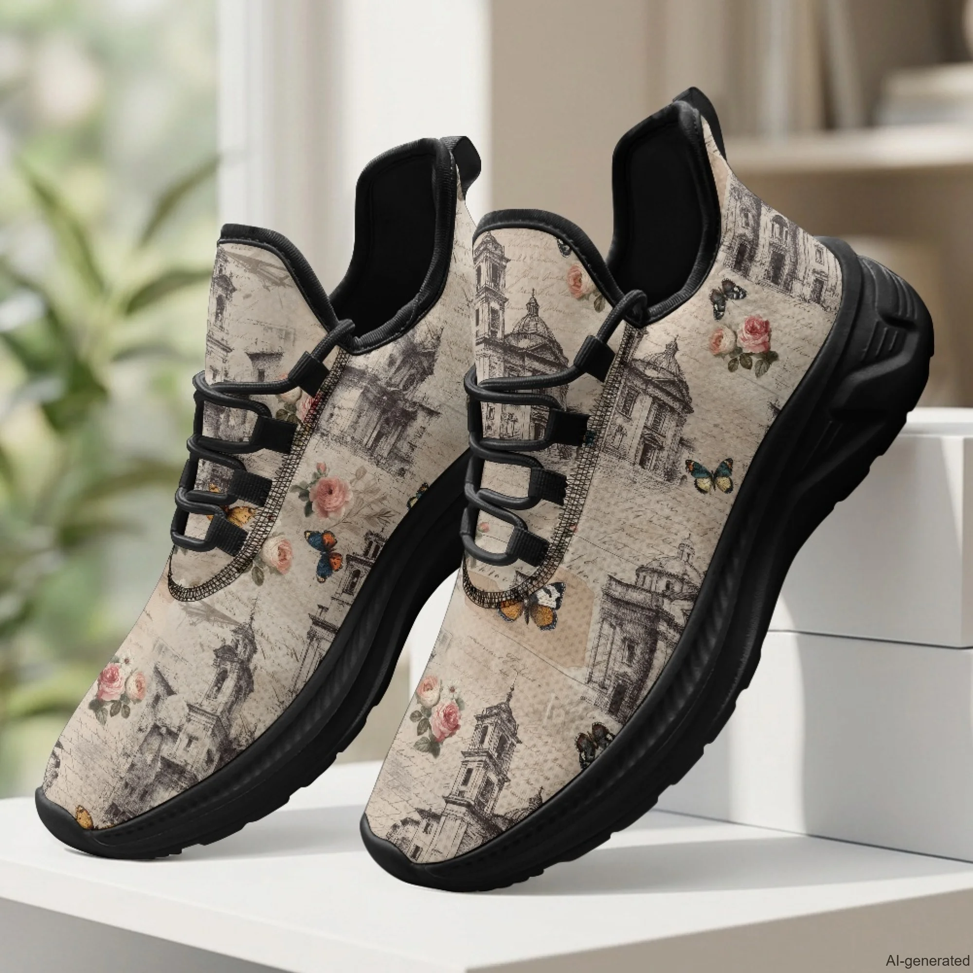 XIXIRIMIDO Womens Walking Shoes Nurse Shoes Nurse Sneakers Retro Print Tenis Masculino De Corrida Barefoot Shoes 35-48