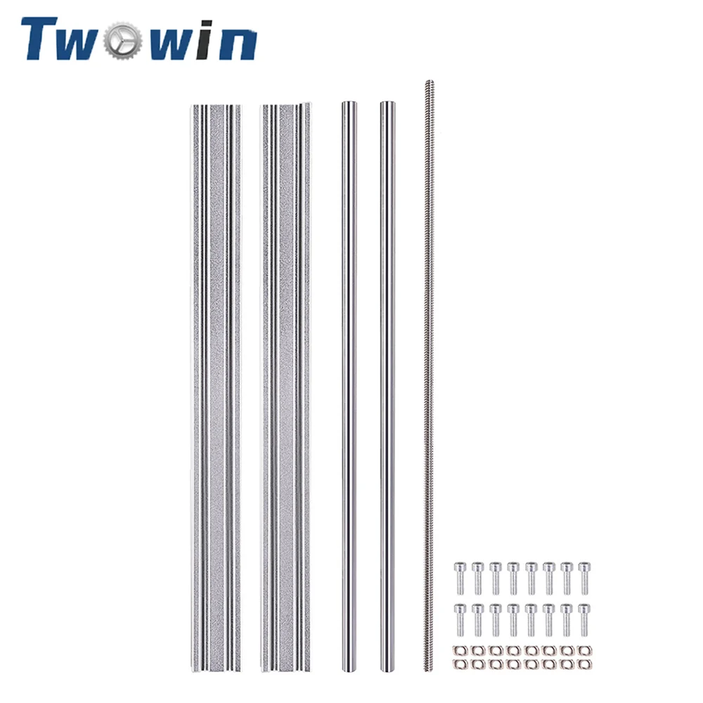 TWOWIN Aluminum Profile 3018 MAX Y Axis Extension Rod Kit For CNC Router Part Workbench DIY Frame Linear Rail Length