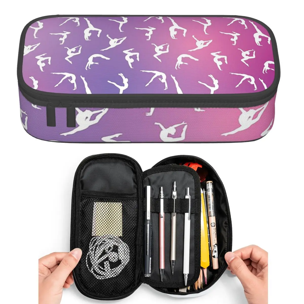 

Dance Rhythmic Gymnastics Pattern Pencil Cases for Students Pen Box Pencil Bag Large Capacity Pencil Pouch Pen Holder