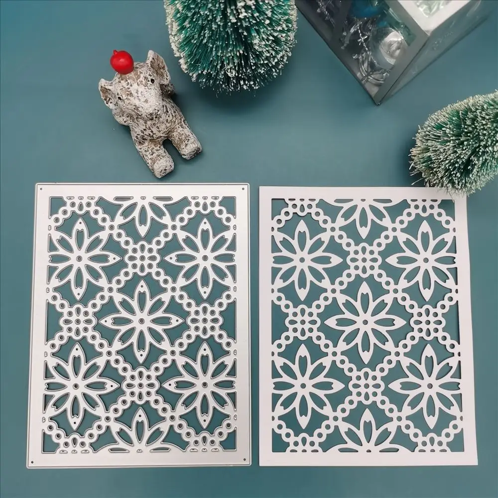 Openwork retro pattern background board Metal Cutting Dies Large size Scrapbooking For wedding Card Making DIY Embossing Cuts Ne