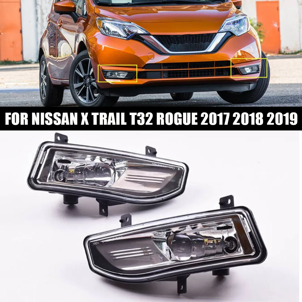 Fog Light for Nissan t32 x trail Rear Fog Lamp Qashqai Nissan Rogue Front Fog lights  2017 2018 2019 4300K Halogen Headlight