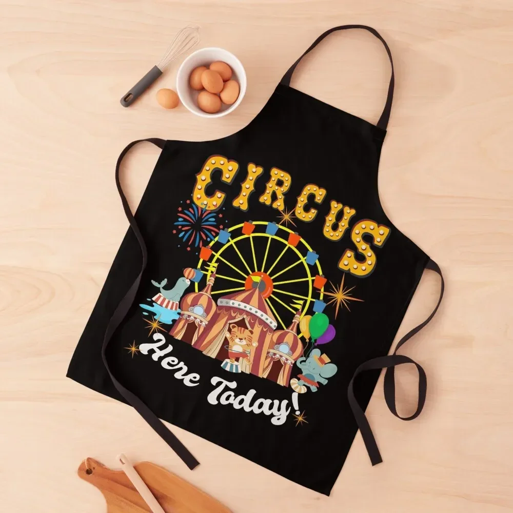 Circus Event Staff Costume Party Circus Here Today Apron custom women's kitchen man chef uniform Chef Uniform Apron