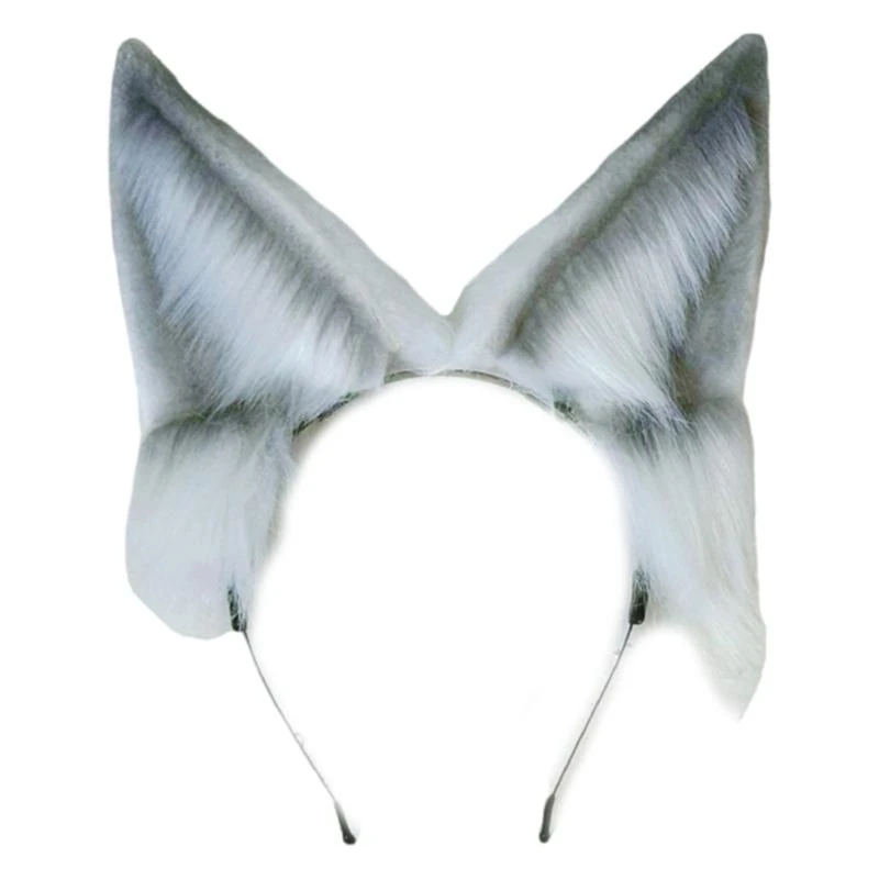 

652F Fashion Foxes Ear Hairband Adjustable Cosplay Accessory Multipurpose Costume Headpiece For Parties And Daily Wear