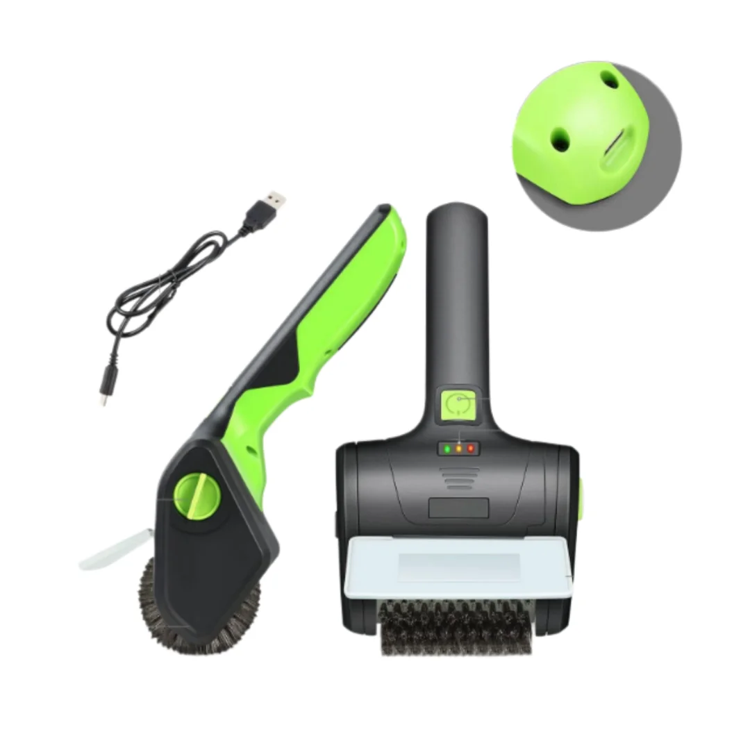 Wireless Electric BBQ Brush with Wooden Handle for Grill, Tile, and Bathtub Cleaning Ideal for Picnic Camping Cordless Barbecue