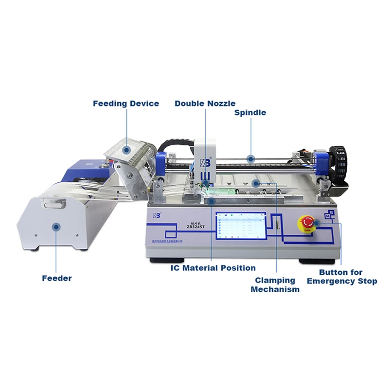 Mini High Speed 2 Head Smt Pick And Place Machine Desktop Chip Mounter Automatic LED Making Machi For Pcb SMT Assembly Line