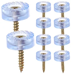 20 Pcs Silent Anti-slip Heightening Pad Non-slip Furniture Feet Screw-on Rubber for Chair Legs Foot