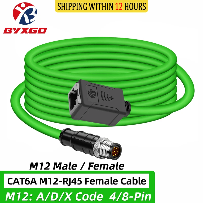 

Profinet High Flexible M12 To RJ45 Female Industrial Ethernet cable, S/FTP Shielded CAT6A, M12 To RJ45 Extend cable For Siemens
