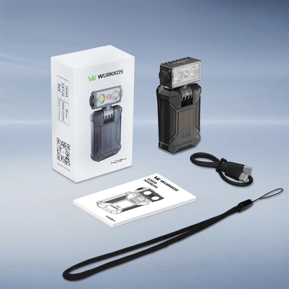 Wurkkos HD04 ミニ 750 ルーメン EDC 懐中電灯 180度照明付き ° 水平