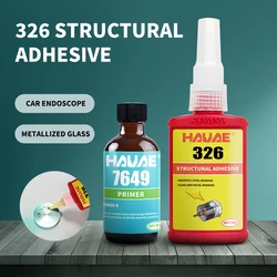 High Viscosity Acrylic Structural Adhesive 326 Magnetic Metal Auto Rearview Mirror Glue 7649 Promoter Accelerator