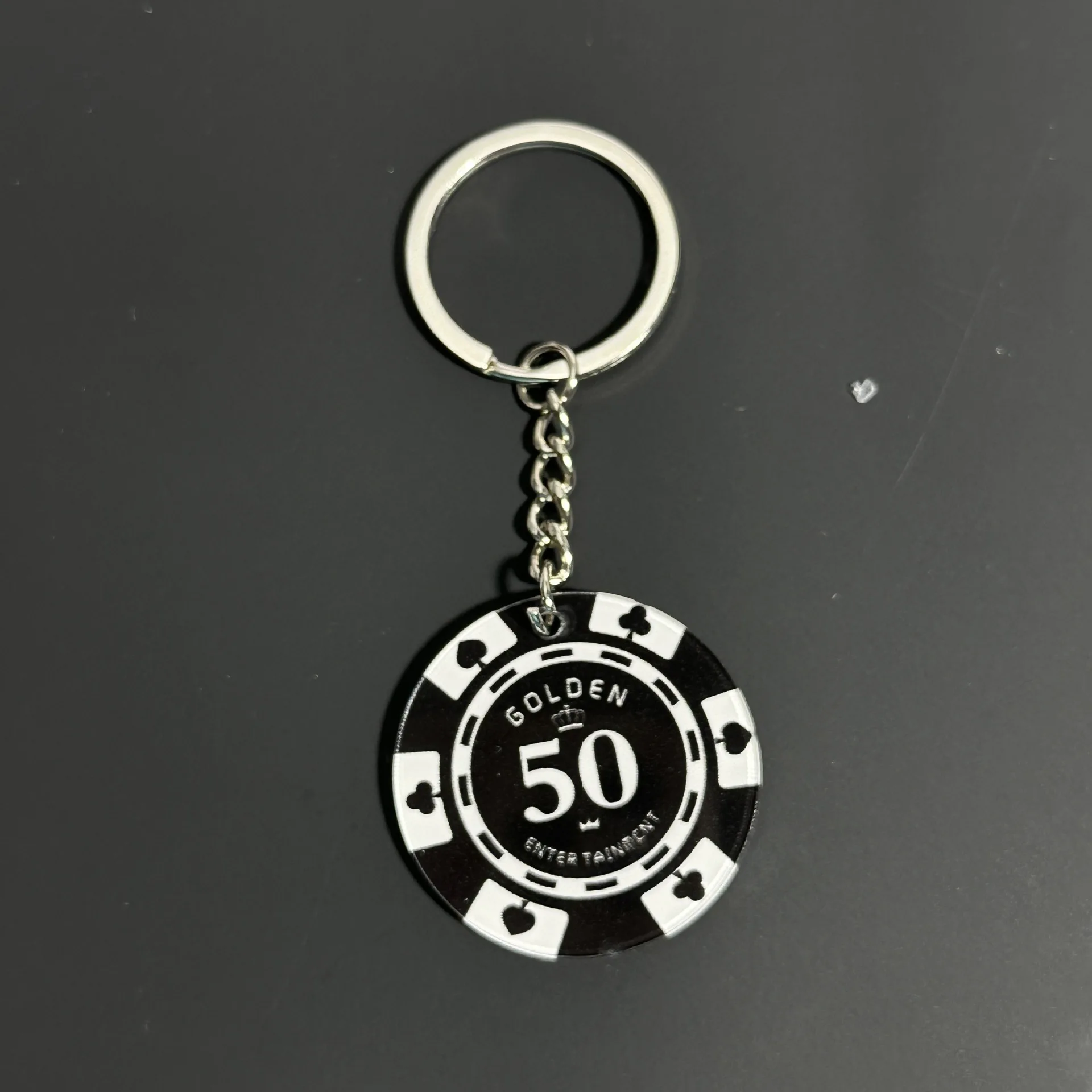 poker chip keychain key ring acrylic key chain Las Vegas keychain for men key holder portachiavi chaveiro llaveros bag charm