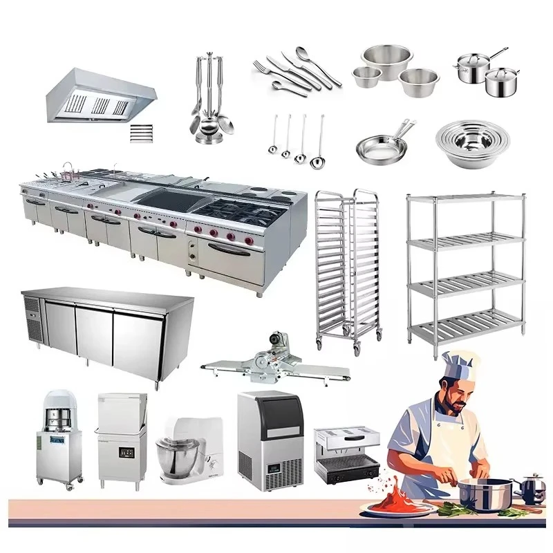 Hotel Supplies Buffet Display Gas Restaurant Western Food Catering Complete Kitchen Cooking Equipment