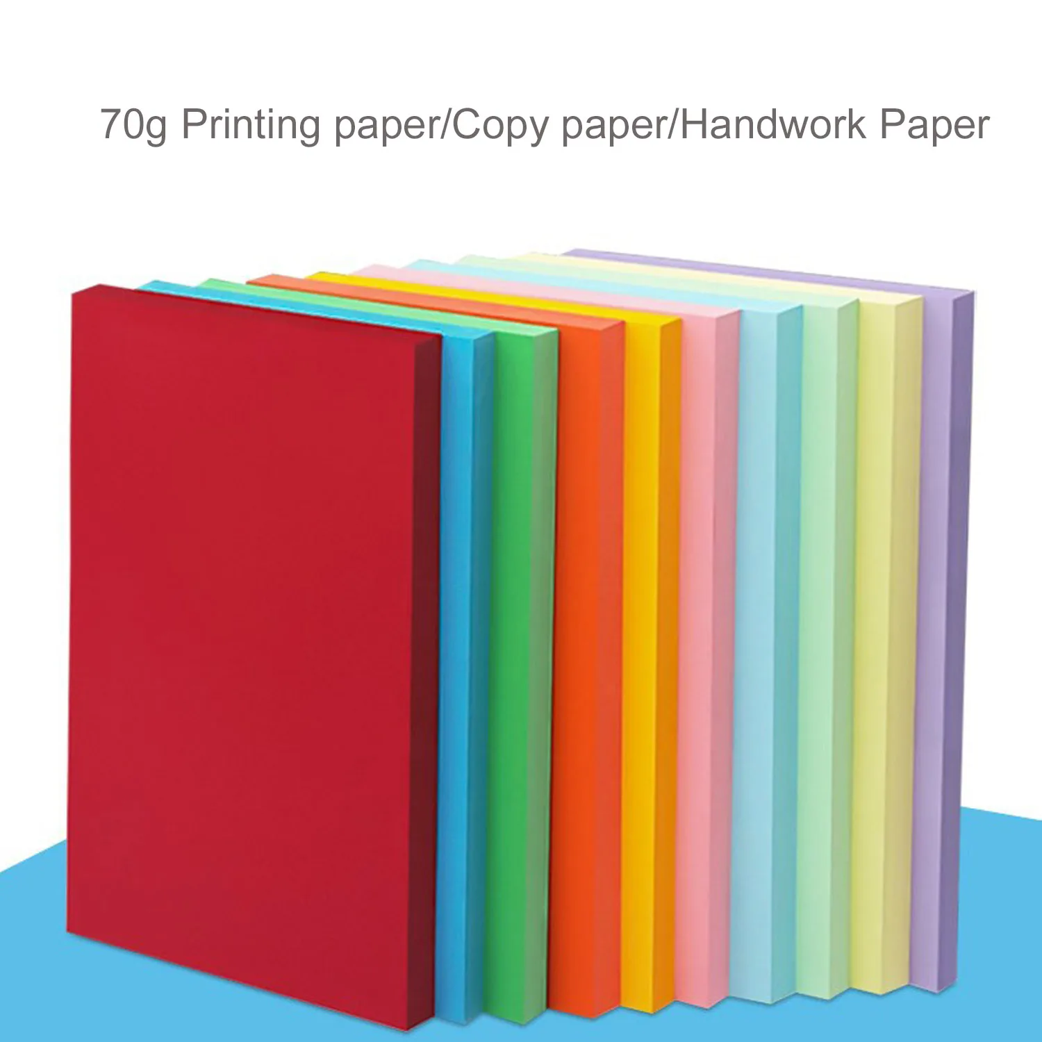 Papel para impressora de cópia multiuso Makeasy A4 70g colorido 8,5" x 11" 5 prateleiras 2500 folhas (500 folhas/ream)