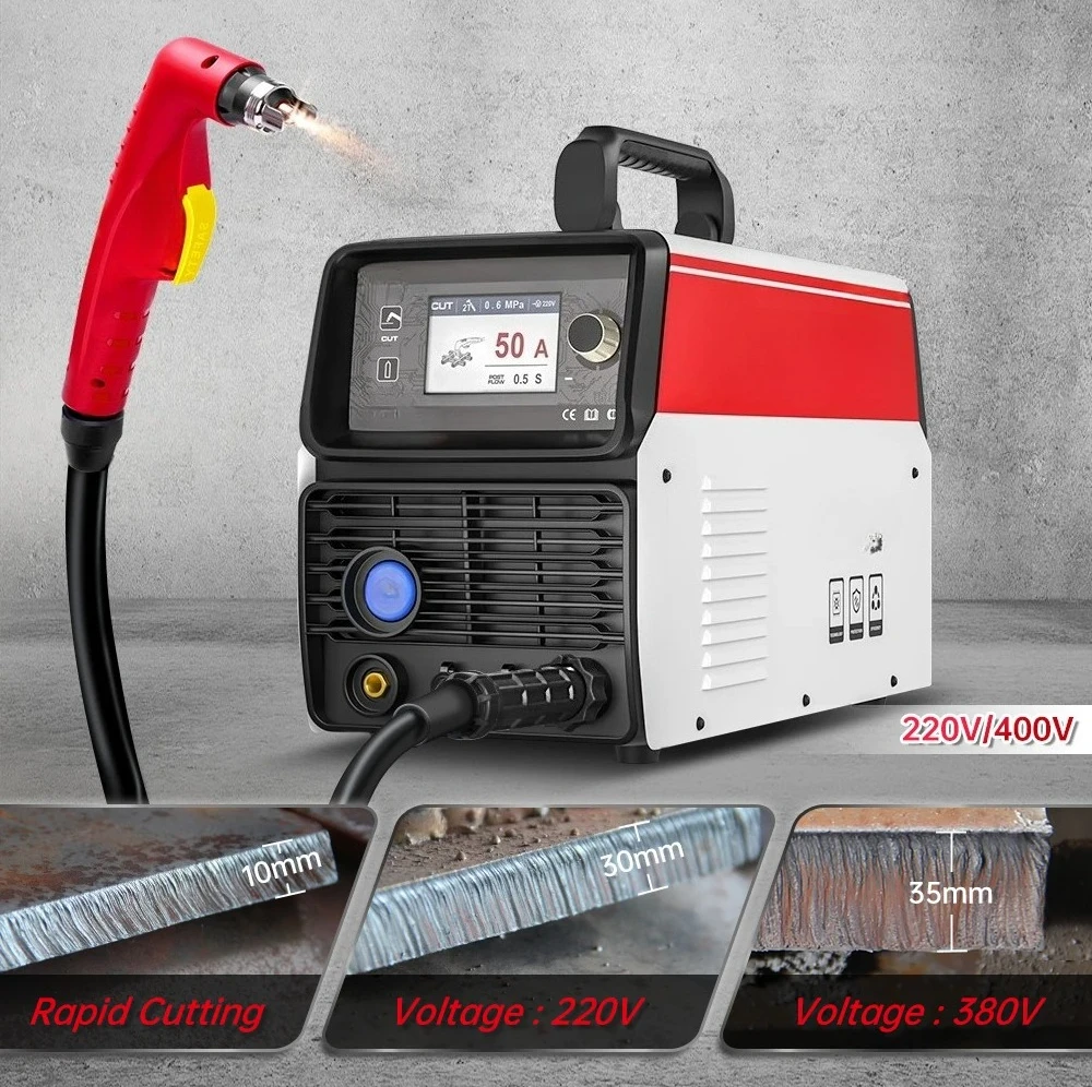 Three  Phases   Triphases  & 440V LCD  Non-HF Pilot Arc  Plasma Cutter CUT-60 PRO CNC  220V  Single Phases