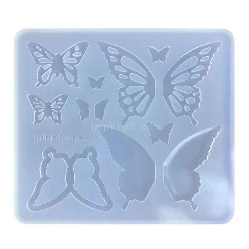 Geometry Filler Various Styles Butterfly-shape Parts Silicone Mold Woman Keychain Decorative Pendant Mold for DIY Crafts