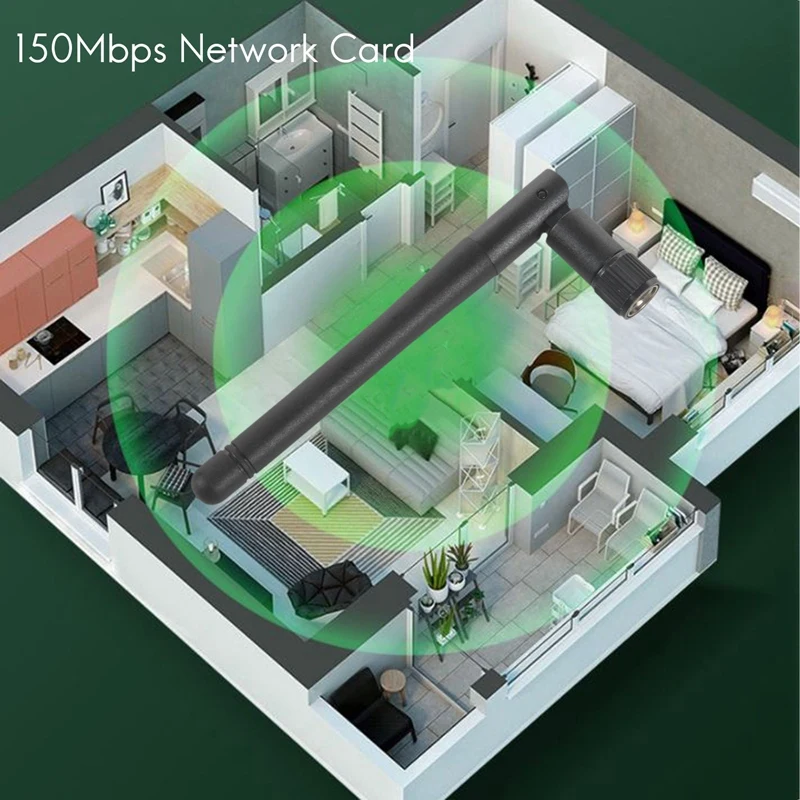 Mini adaptador Wifi Usb de 150Mbps, Dongle 2Db Wifi de, receptor Wifi Mt7601, tarjeta de red inalámbrica 802.11B/N/G, Ethernet de alta velocidad