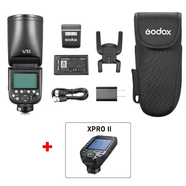 

Godox V1pro Round Head Camera Set Top Flash TTL High Speed Applicable Canon Nikon Sony Fuji Panasonic Optional XPRO II Trigger