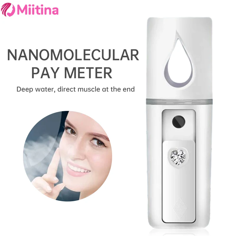 

Mini Portable Humidifier Nano Mister Facial Steamer Device Beauty Spray Hydrating Apparatus Cold Spray Apparatus USB Skin Care