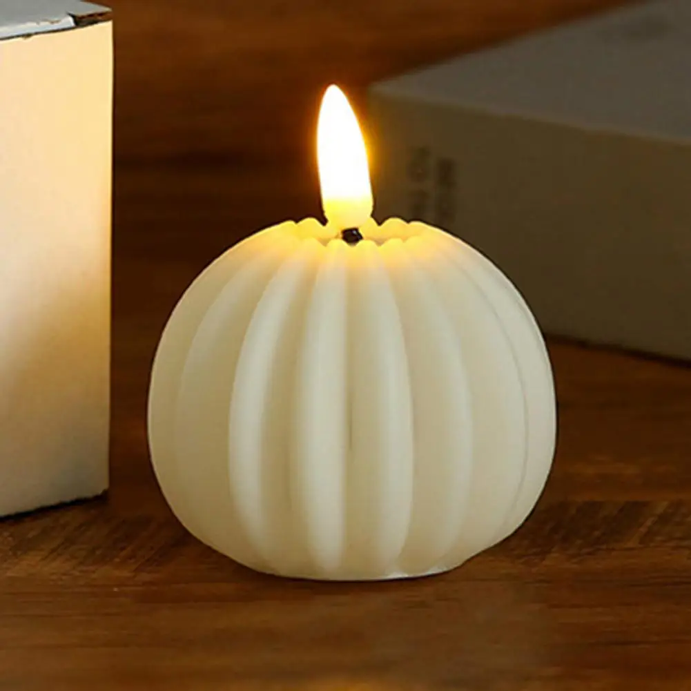 Rustic Candle Flameless Led Pumpkin Candle for Party Atmosphere Battery Operated Flickering Fake for Festival for Relaxing