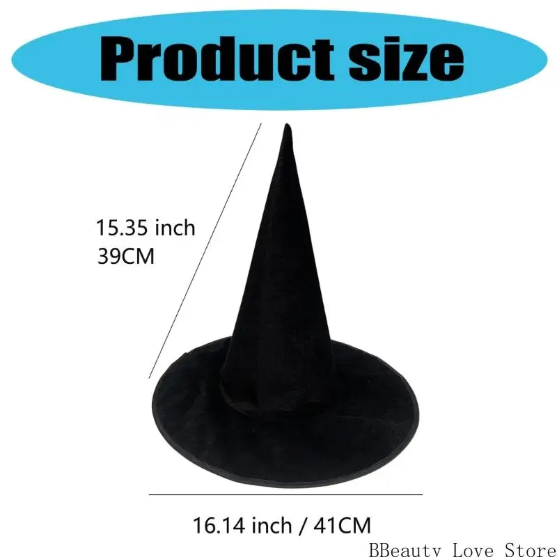 Wizard Hat Halloween Wizard Hat Hexe Kostüm Accessoire für Frauen Männer Cosplay