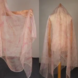 Chiffon Oganza Fabric for Summer Dress, Flower Color Print, Super Thin, Han Cloth, Transparent, T2031