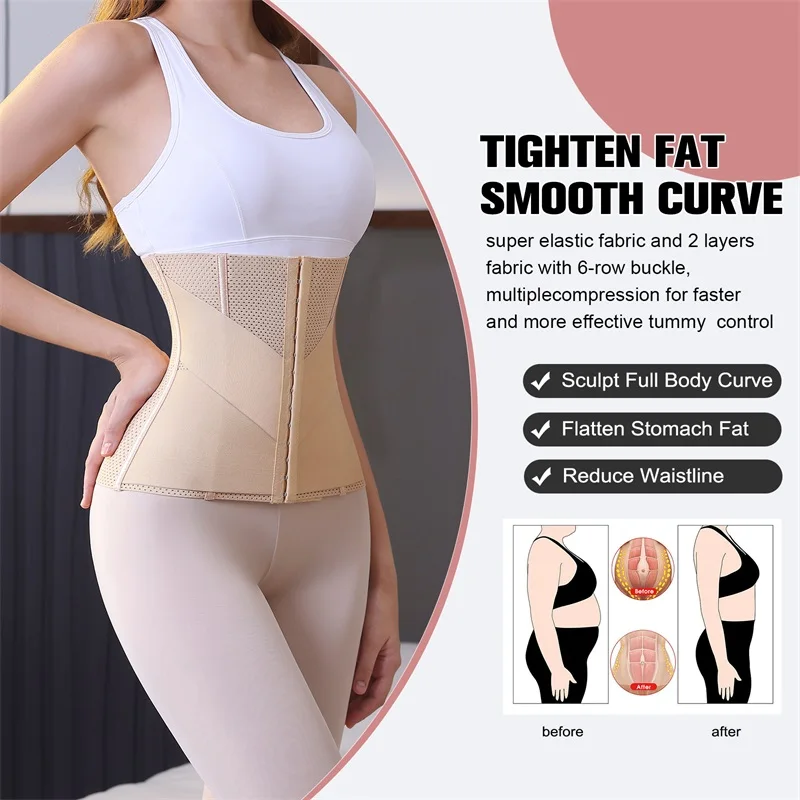 MISTHIN على شكل حرف V مدرب خصر مشد تنفس شبكة المرأة للتنحيف حزام الثدي رفع مدرب خصر تجريب امرأة ملابس داخلية #4