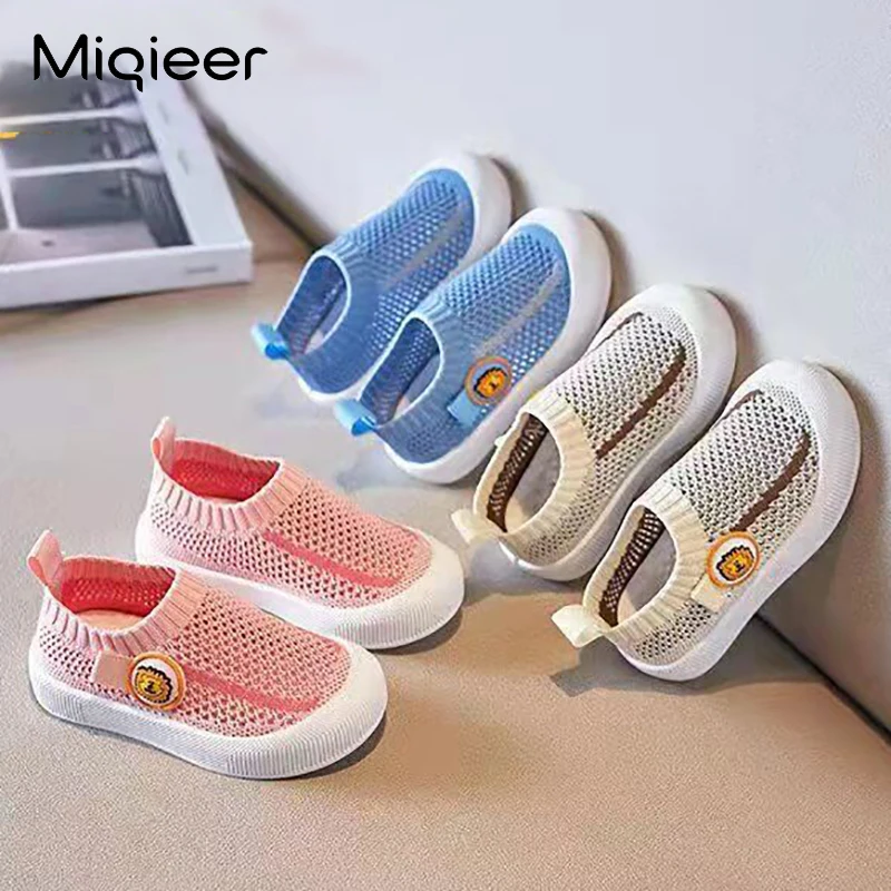 

Kids Mesh Shoes Boys Toddler Sneakers Casual Cut-outs Breathable Footwear Girls Soft Bottom Slip-on Running Shoes Spring Summer