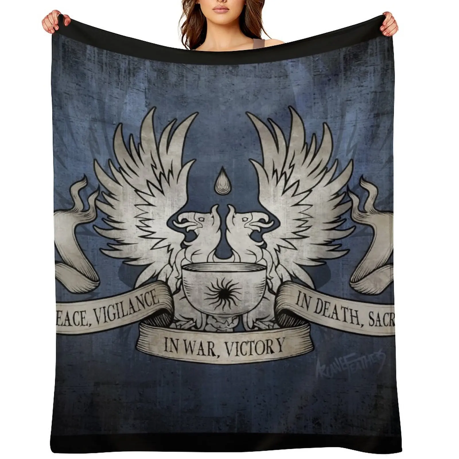 

Dragon Age: Grey Warden Motto Throw Blanket Cute Extra Large Throw blankets and throws funny gift Blankets