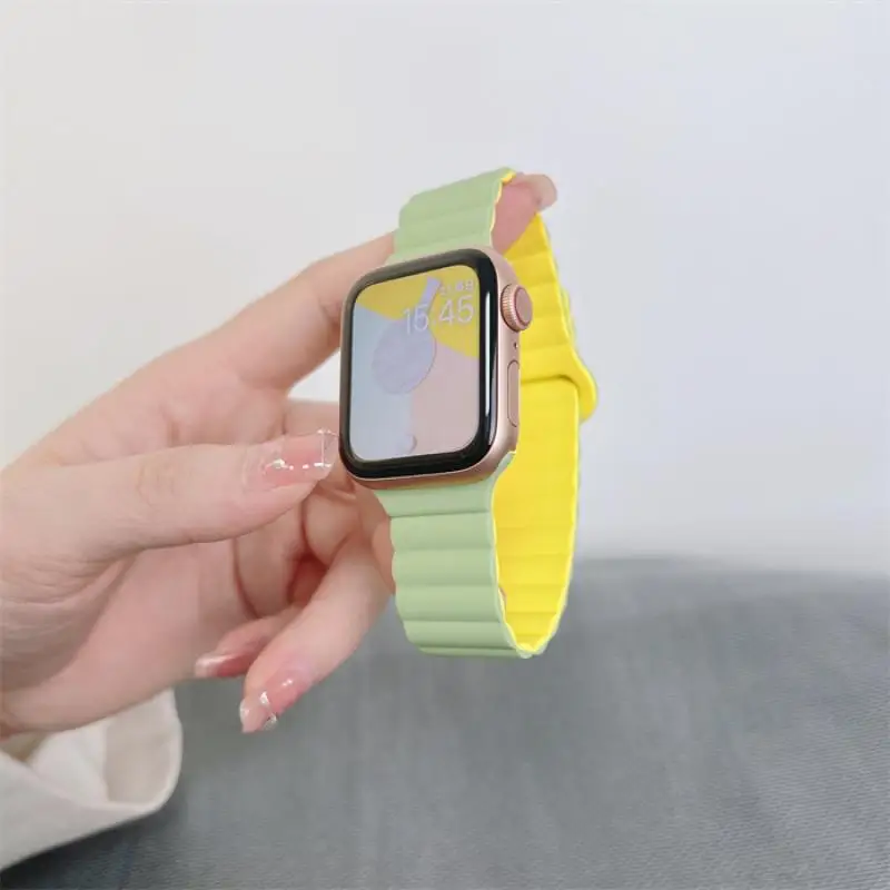 Magnetic Strap For Apple Watch Band 46mm 45mm 49mm 40mm 42mm 41mm Silicone Sport Bracelet iWatch Series ultra 10 9 6 7 8 se 44mm