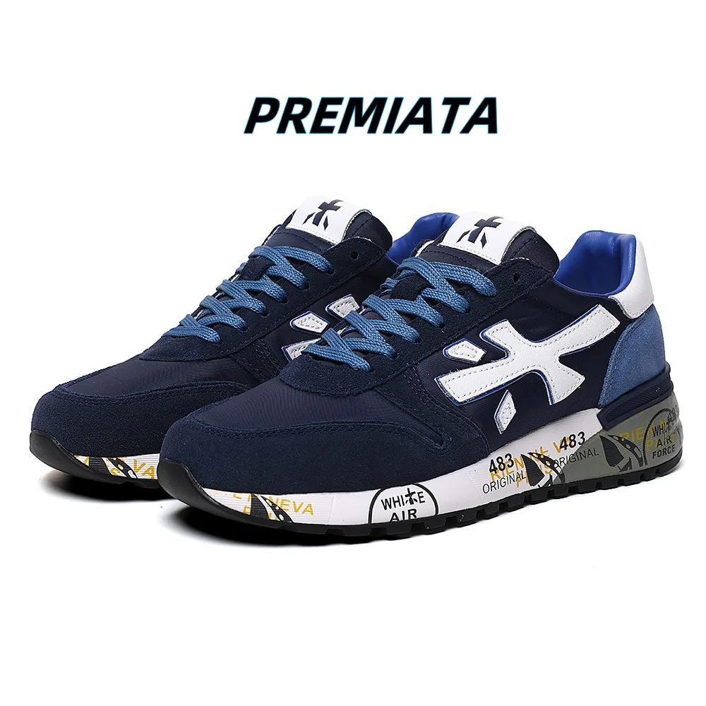 

PREMIATA pure men's shoes niche new retro couple shoes 483 flat low top branded shoes