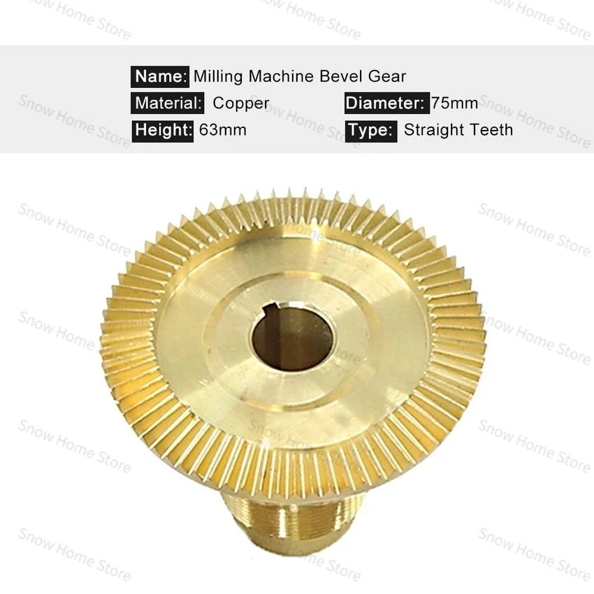 1pc Milling Machine Bevel Gear Spiral Bevel Gear Bridgeport Bronze Gear for Servo Power Feeder Straight/Left/Right Tooth