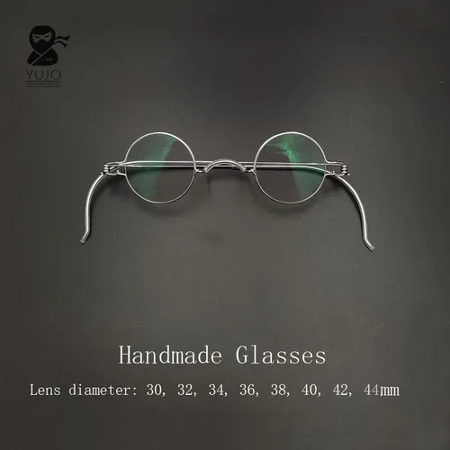 Imagen 1 del producto Gafas de lectura Vintage hechas a mano, anteojos con montura redonda pequeña, antiluz azul, graduadas, para miopía, presbicia, retro