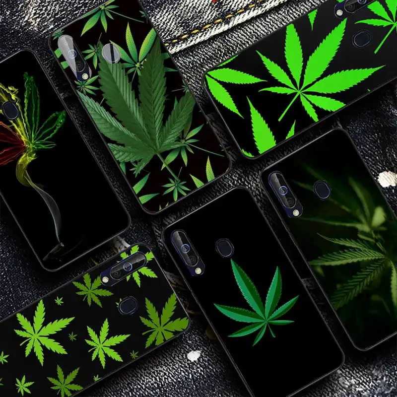 

Weed leaf Phone Case for Samsung A51 01 50 71 21S 70 31 40 30 10 20 S E 11 91 A7 A8 2018