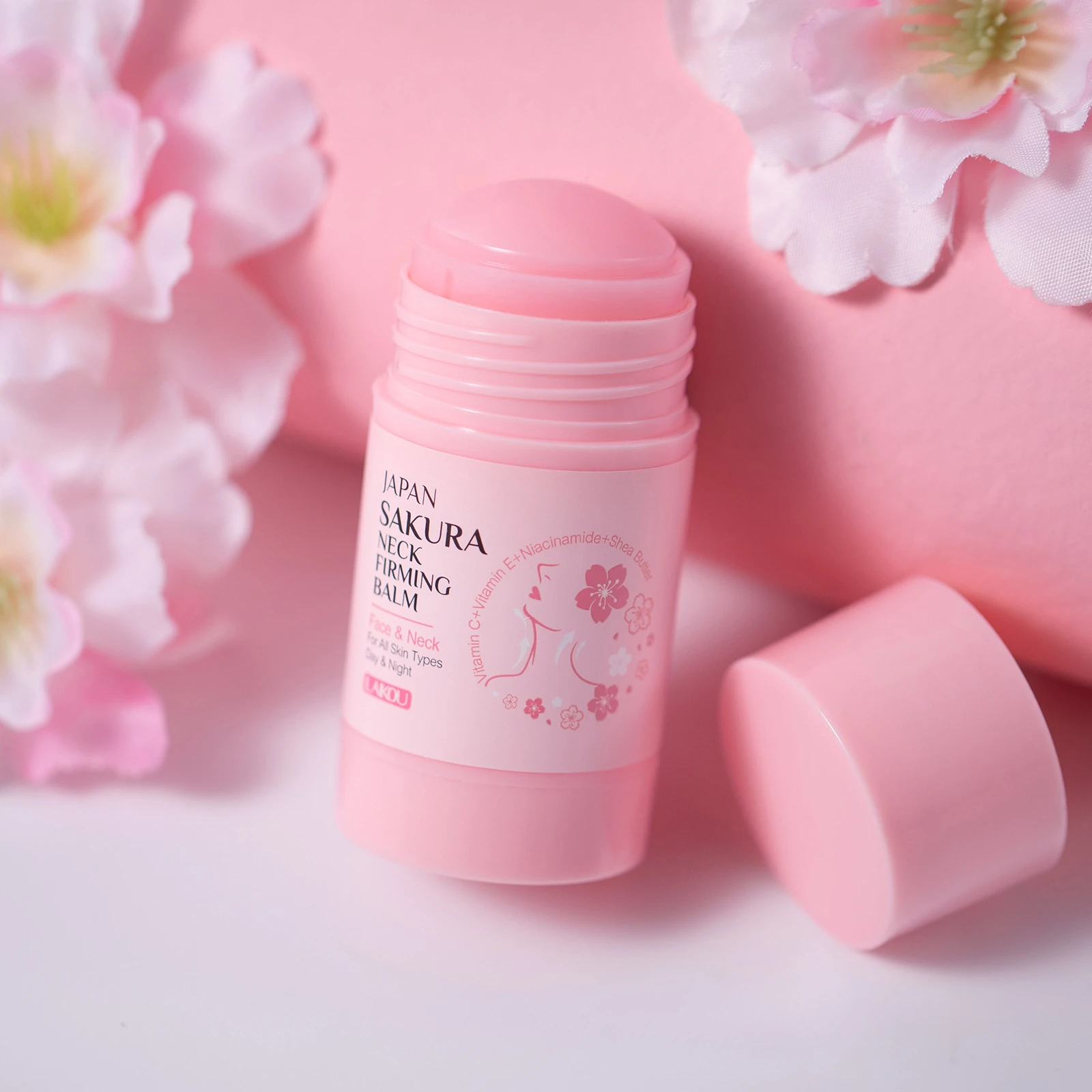 

LAIKOU Japanese Sakura Neck Stick, Massage Tool Anti Wrinkle Cream for Sagging Skin, Neck Lift Firming Essence