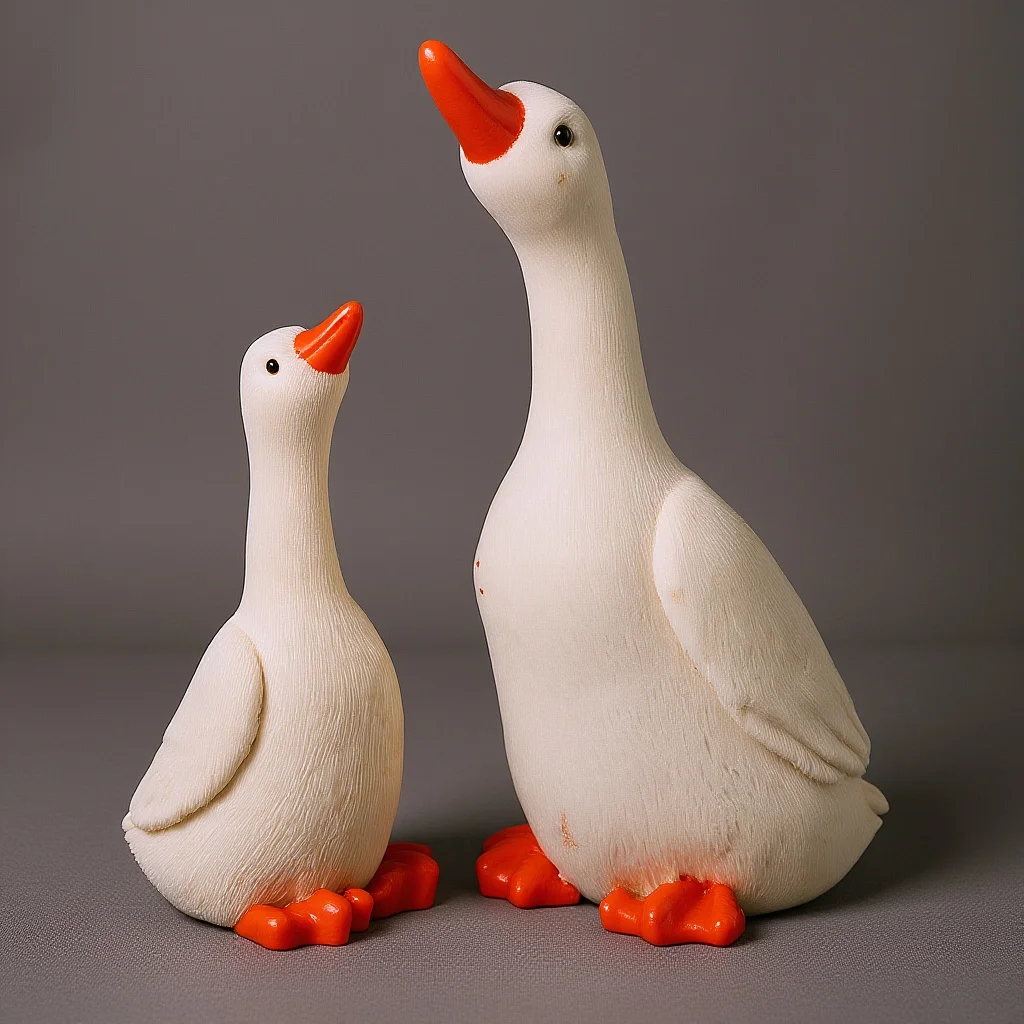 

2Pcs Duck Statue Resin Animal Sculpture Creative Colorful Garden Decoration Desktop Ornament Home Yard Decoration