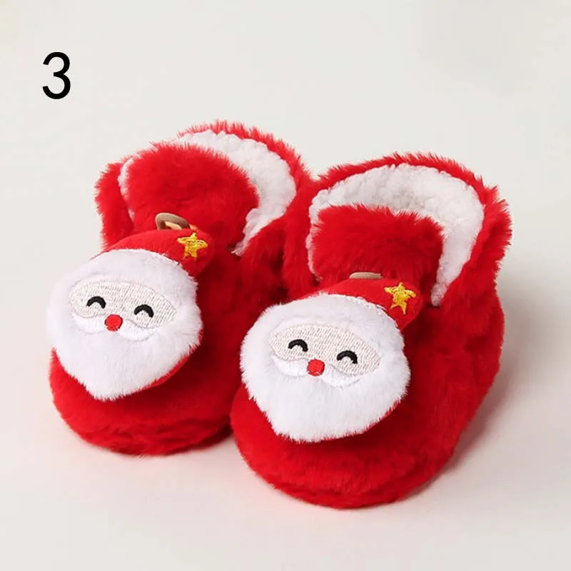 جديد الخريف الشتاء سميكة السنة الجديدة عيد الميلاد الكرتون أحذية المشي الطفل
