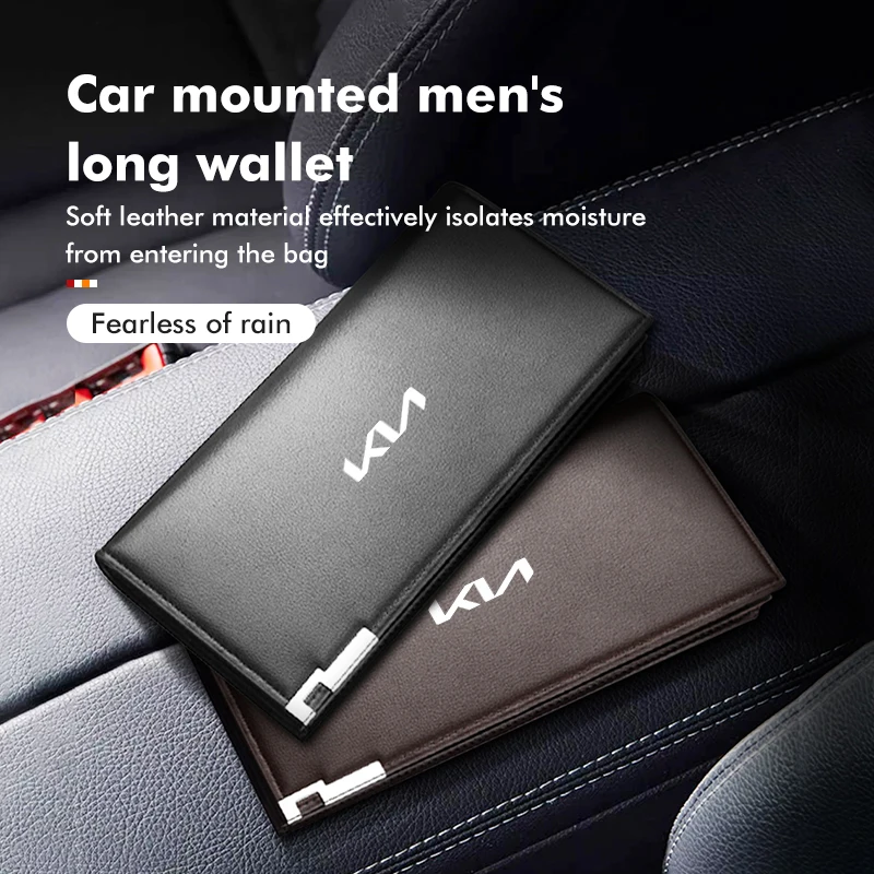 Portafoglio per documenti auto, porta carte di credito, borsa per KIA Rio K5 K2 Sportage Ceed Sorento Picanto Stinger Soul